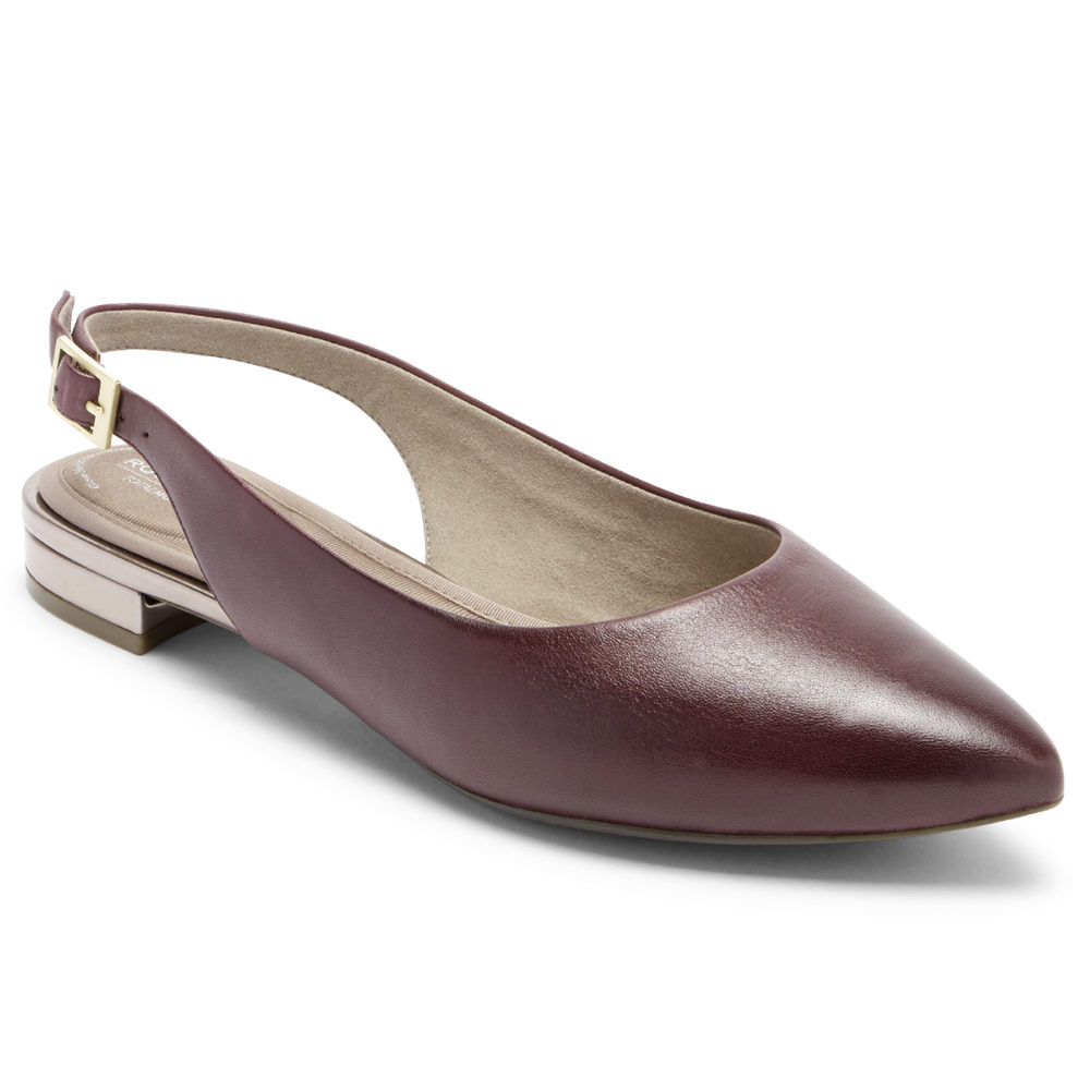 Slingback Rockport Mulher Bordeaux - Total Motion Adelyn - 53081QXVT